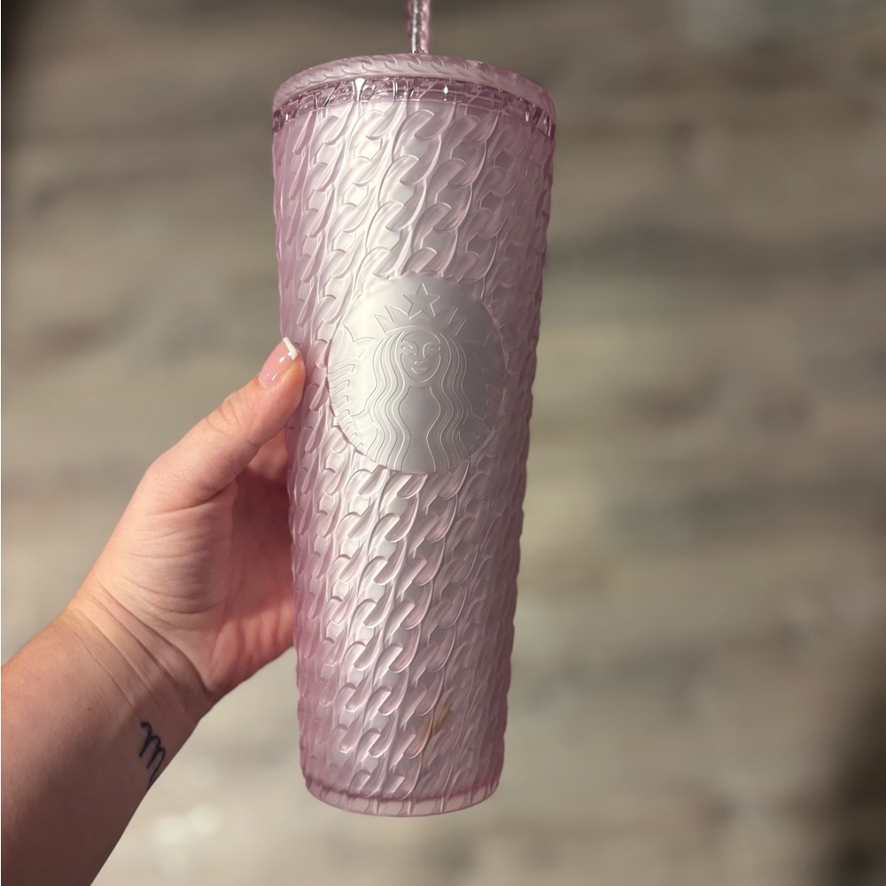 Starbucks Light Pink Textured Tumbler